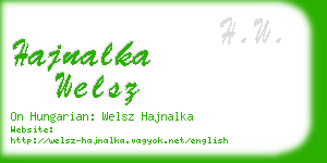 hajnalka welsz business card